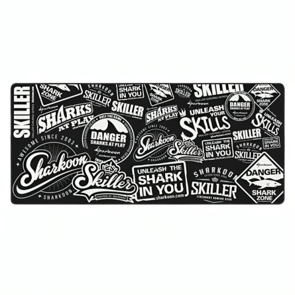 Mouse Pad Gaming Sharkoon SGP2 XXL Tela y Goma 4044951028429 - Negro/blanco