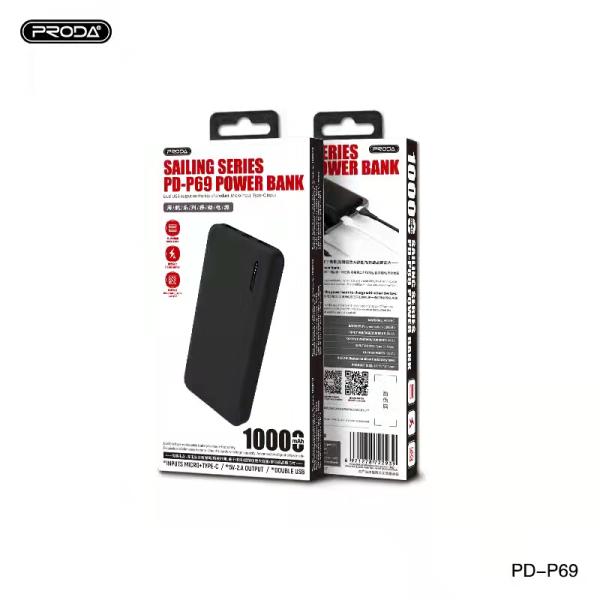BATERIA EMERGENCIA CARGA INALAMBRICA MAGNETICA 10000 MAH MODELO PD-V10 AZEADA BLANCO