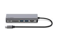 Belkin CONNECT USB-C 6-in-1 Multiport Adapter - Estación de conexión - USB-C