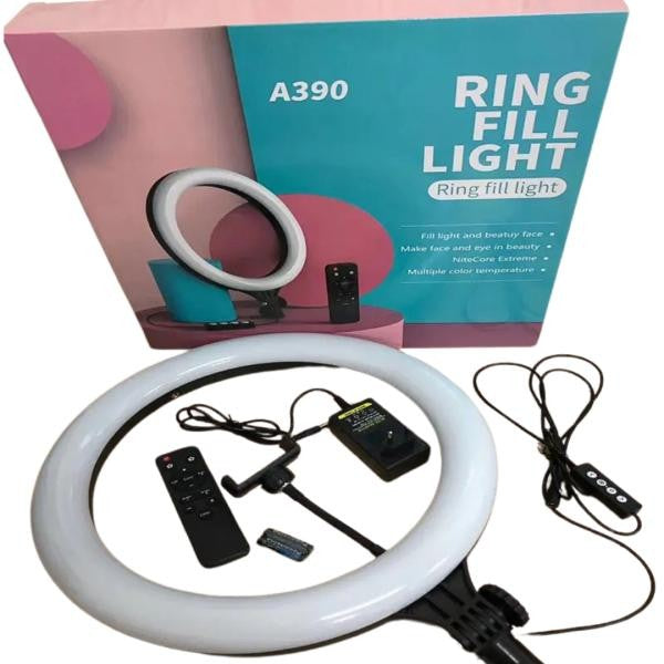 ARO DE LUZ CON CONTROL REMOTO A390 38CM