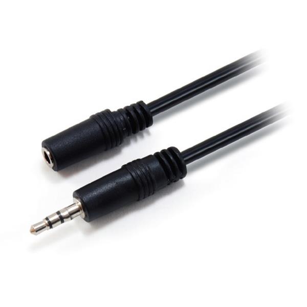 Amely Cable Extensor 3.5mm Macho Hembra 2M Negro Imagen principal del producto