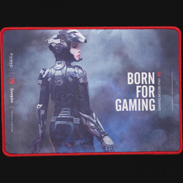MOUSE PAD LINEA SCORPION G15 MARVO - AZUL / ROJO