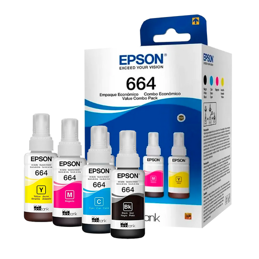 Tinta Epson EcoTank T664 para recarga de impresoras