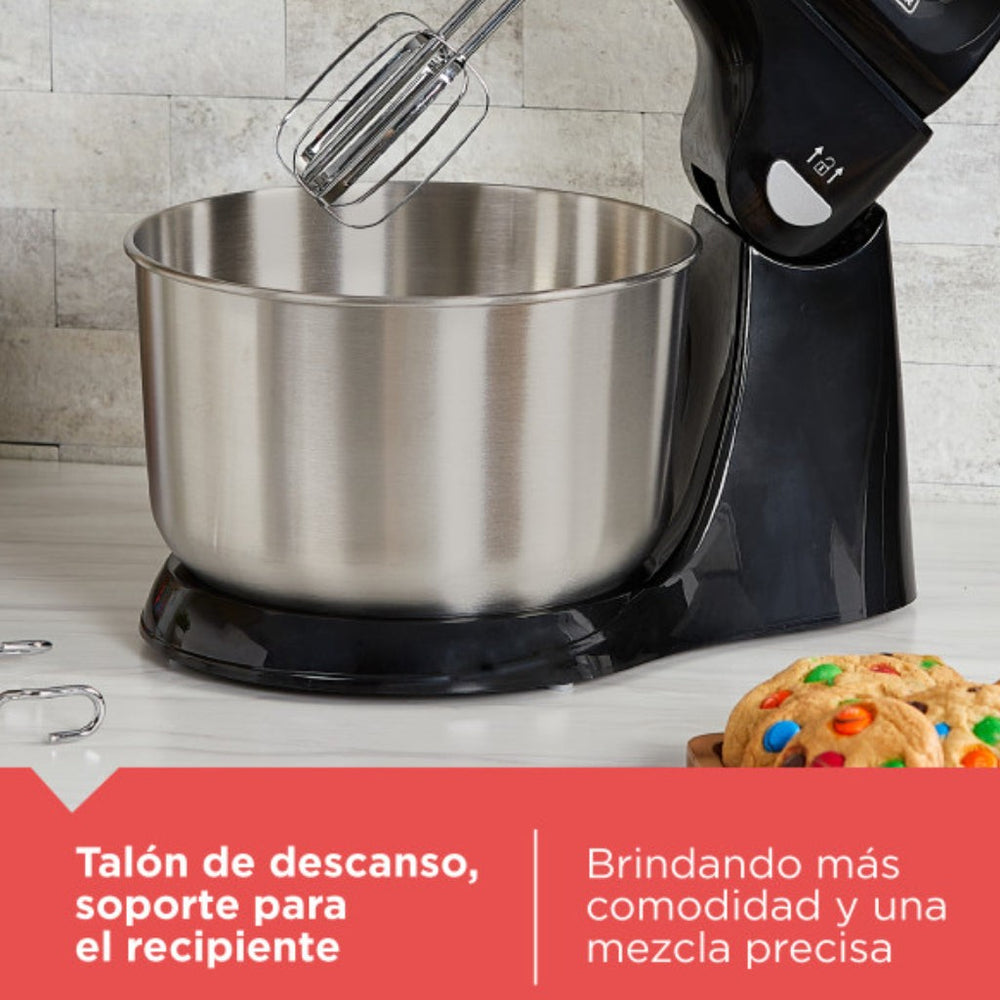 Black   Decker batidora 250W  tazon vidrio y inox-  MX9125-1BDLA