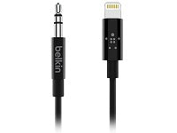 Belkin - Cable de Lightning a conector de auriculares - Lightning macho a mini-phone stereo 3.5 mm macho