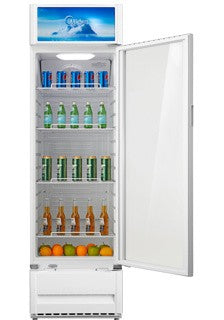 Midea refrigerador  exhibidor 11 pies con luz MDRZ309CCNWH-CA