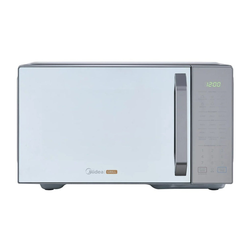 Midea microondas 1.1pc puerta acabado espejo gabinete gris con grill MMDXG11S2MG