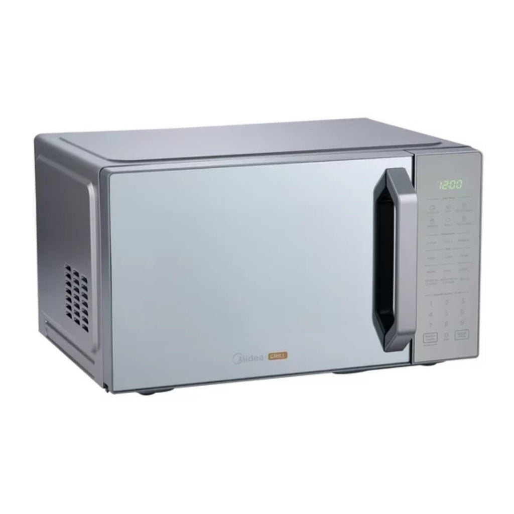 Midea microondas 1.1pc puerta acabado espejo gabinete gris con grill MMDXG11S2MG