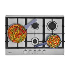 Midea estufa empotrable a gas 30" color silver MTGB30TL3402GS