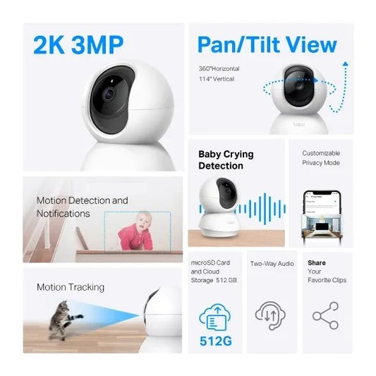 CAMARA WIFI TAPO PAN/TILT HOME SECURITY