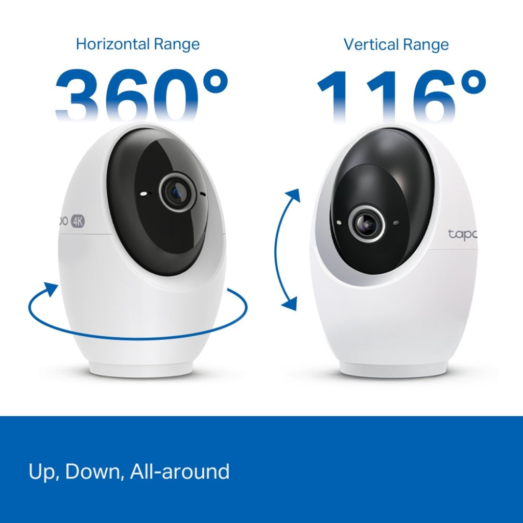 TP Link camara devVigilancia Wi-Fi Inteligente  Tapo C260, rotacion 360º, 4K 8MP, detección IA, reconocimiento facial, vision nocturna - Tapo C260