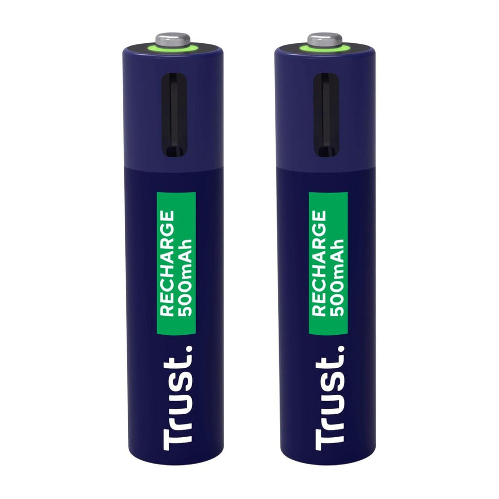 Trust pilas AAA recargables en USB-C azul - 25585