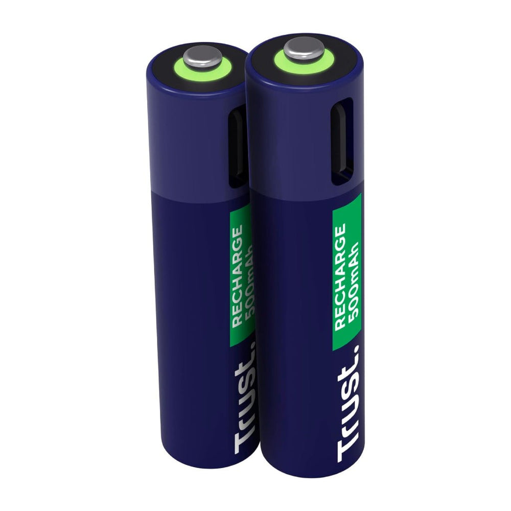 Trust pilas AAA recargables en USB-C azul - 25585