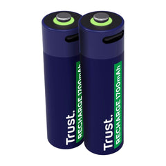 Trust pilas AA recargables en USB-C azul - 25584
