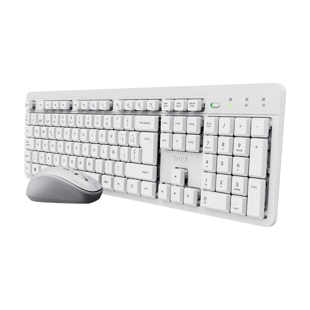 Trust ODY II teclado y raton inalámbricos y silenciosos blanco - 25467