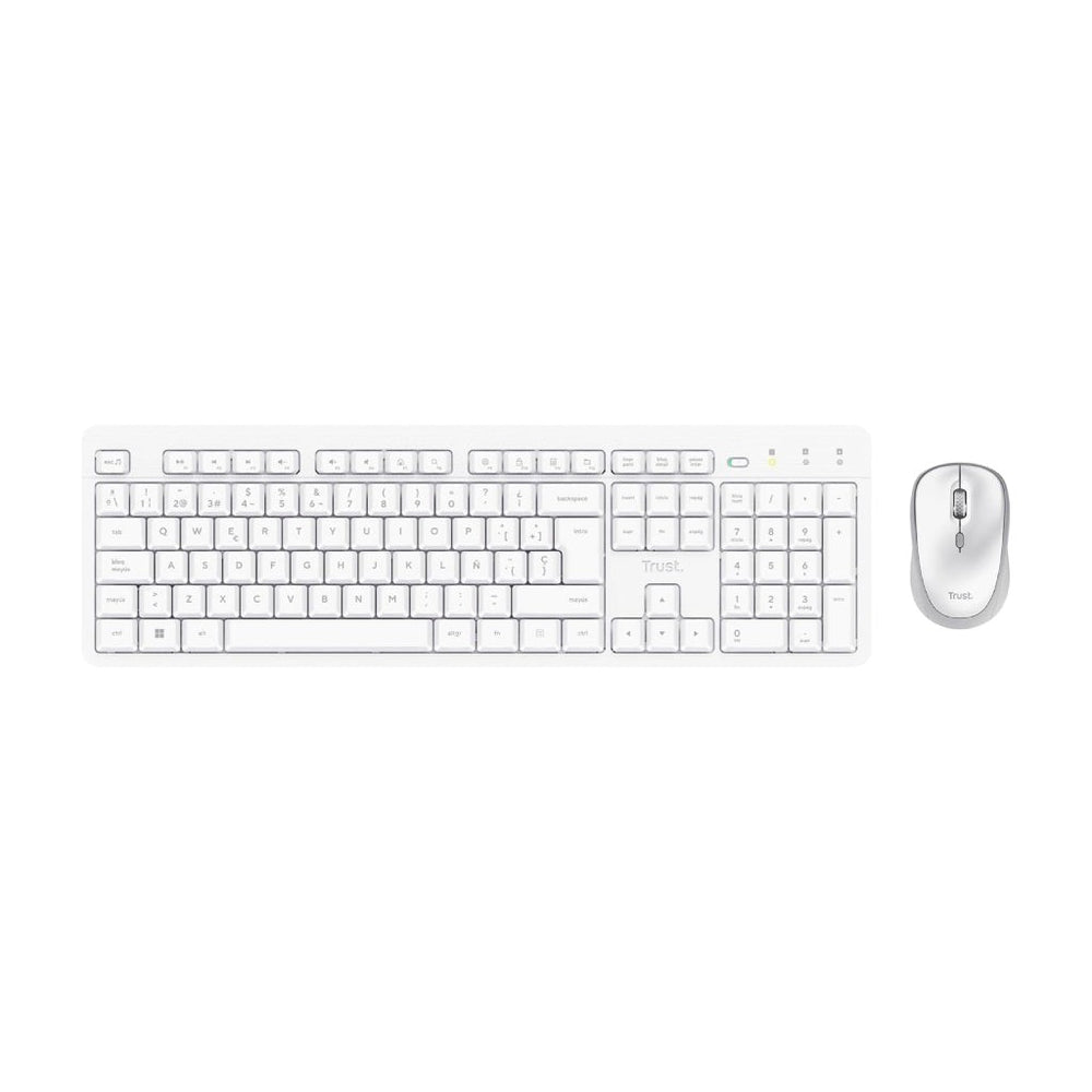Trust ODY II teclado y raton inalámbricos y silenciosos blanco - 25467