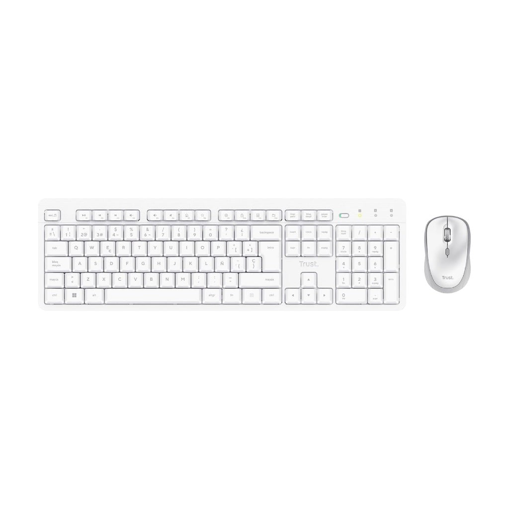 Trust ODY II teclado y raton inalámbricos y silenciosos blanco - 25467