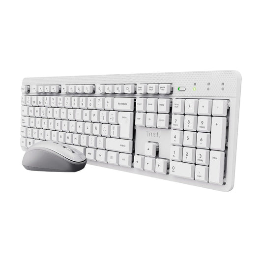 Trust ODY II teclado y raton inalámbricos y silenciosos blanco - 25467