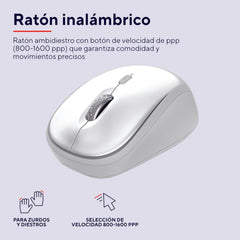 Trust ODY II teclado y raton inalámbricos y silenciosos blanco - 25467