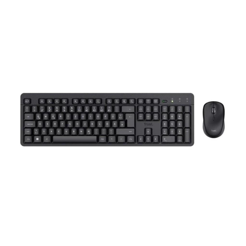 Trust combo teclado y mouse inalambrico silencioso TKM-360 en español - 25356 CAJA MARRÓN