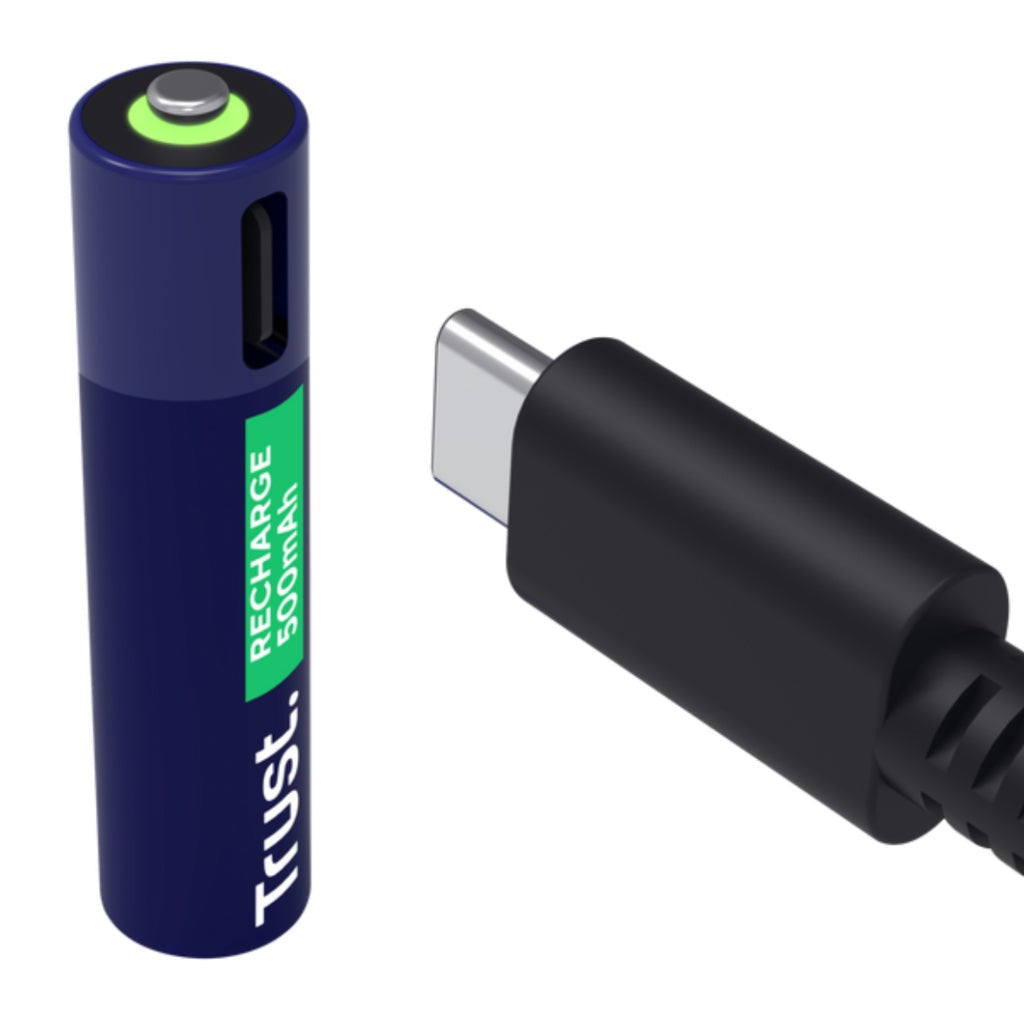 Trust pilas AAA recargables en USB-C 4 pack - 25671