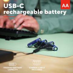 Trust pilas AA recargables en USB-C 4 pack -  25631