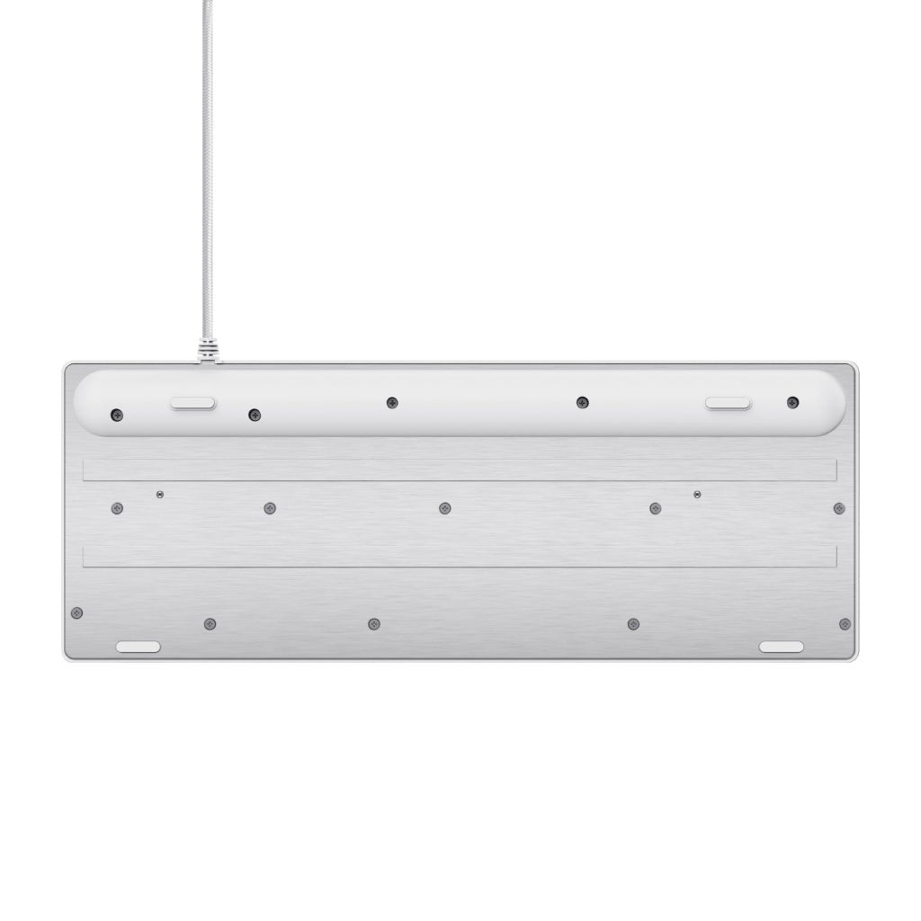 Trust teclado en español para gaming metálico LED multicolor  GXT 833 Thado TKL color blanco - 24739