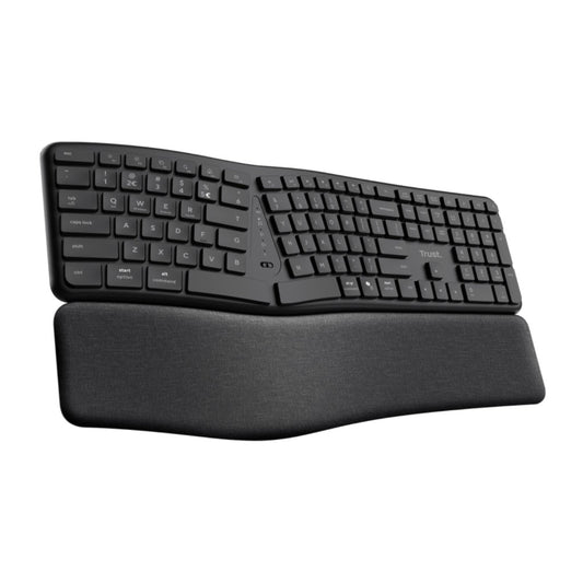 Trust keyra teclado inalambrico multidispositivo ergonomico - 25704