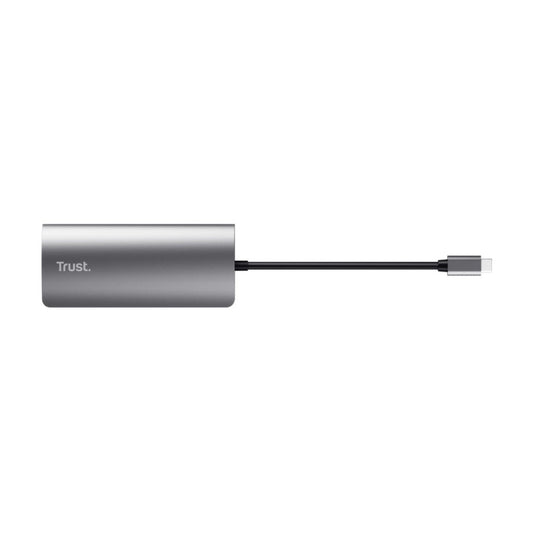 Trust adaptador 7-en-1 USB-C- HDMI- red-lector de tarjetas USB-C y USB - 23775