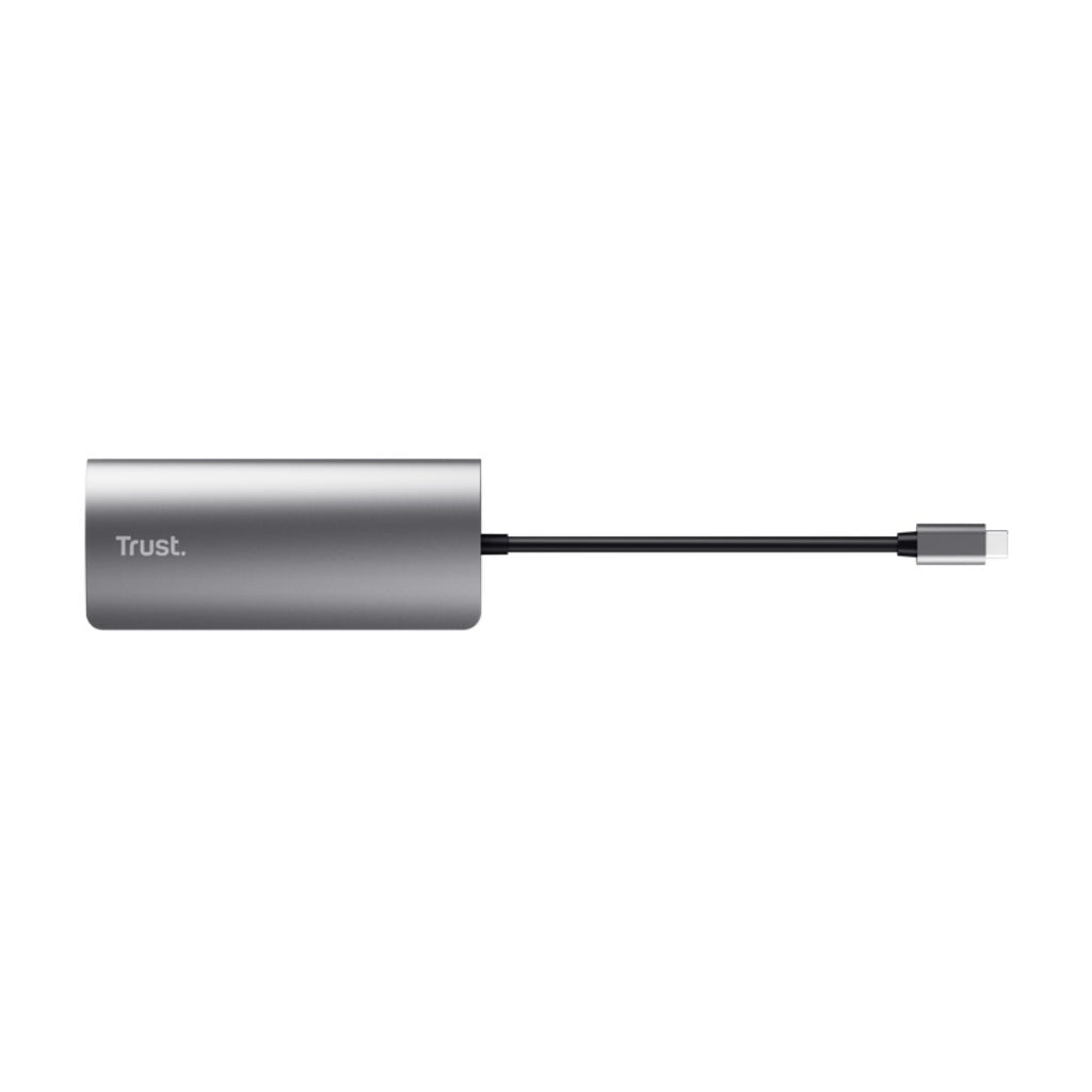 Trust adaptador 7-en-1 USB-C- HDMI- red-lector de tarjetas USB-C y USB - 23775