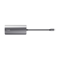 Trust adaptador 7-en-1 USB-C- HDMI- red-lector de tarjetas USB-C y USB - 23775
