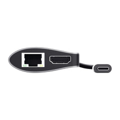 Trust adaptador 7-en-1 USB-C- HDMI- red-lector de tarjetas USB-C y USB - 23775