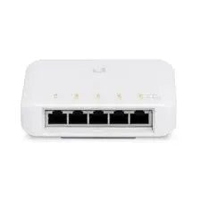 Switch UniFi FLEX de 5 puertos para semi-exterior IP55 (1 x PoE de entrada 802.3af/at/bt y 4 puertos PoE de salida 802.3af)