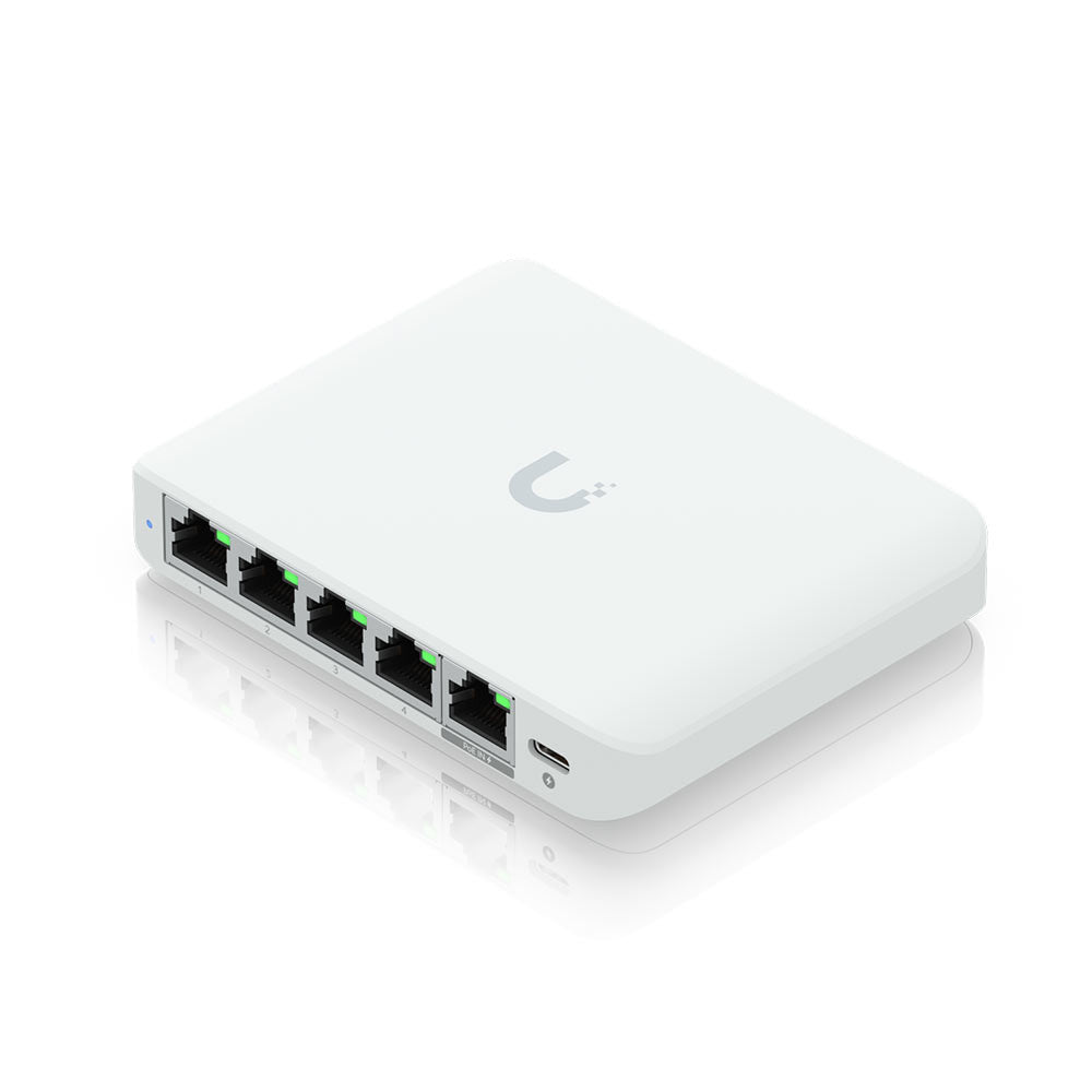 Puertos Gigabit Ethernet del Switch Ubiquiti UniFi Flex