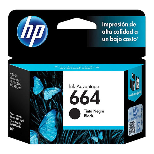 HP cartucho  negro 120Pgs #664 F6V29Al