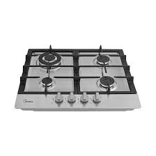 Midea estufa empotrable a gas 24" color silver MTGB24R3402GS