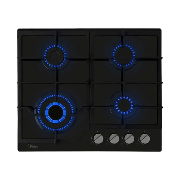 Midea estufa empotrable a gas 24" vidrio color negro MTGB24R3402GG