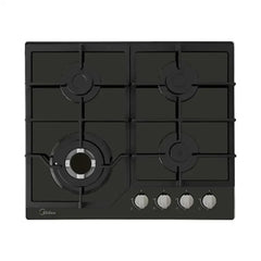 Midea estufa empotrable a gas 24" vidrio color negro MTGB24R3402GG