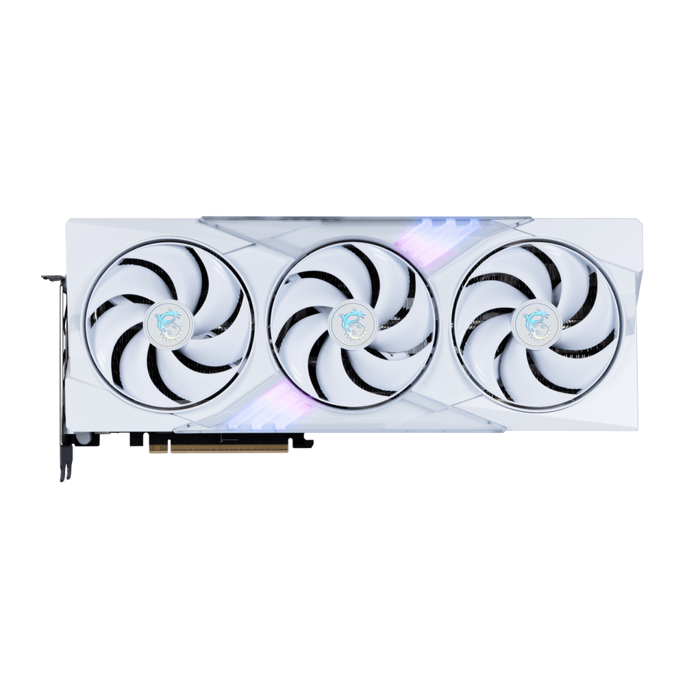 MSI GeForce RTX 5070 Ti con ventiladores y diseño blanco