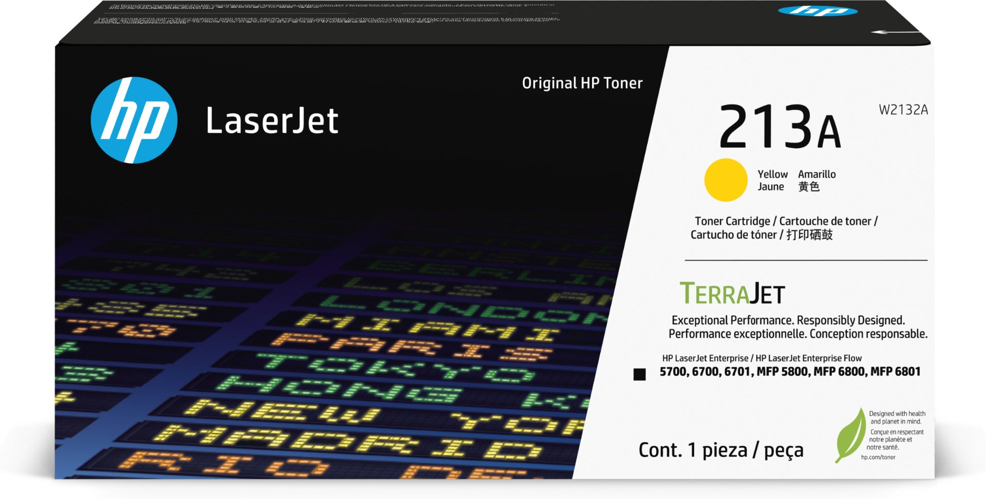 Tóner HP 213A amarillo para impresiones vibrantes y profesionales